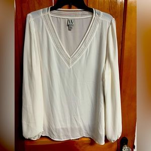 Woman’s Worthington White Blouse Size xxl NWT
